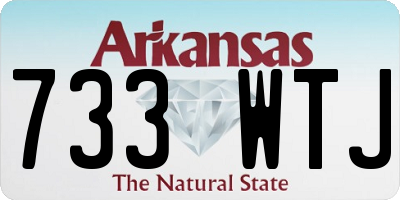 AR license plate 733WTJ