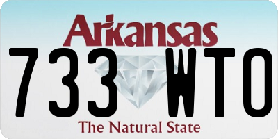 AR license plate 733WTO