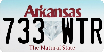 AR license plate 733WTR