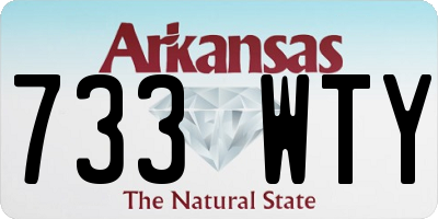 AR license plate 733WTY
