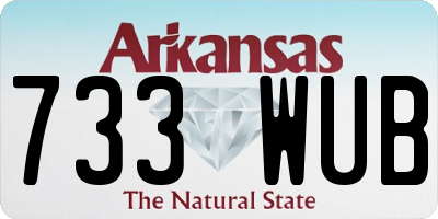 AR license plate 733WUB