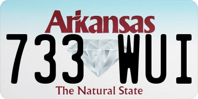 AR license plate 733WUI