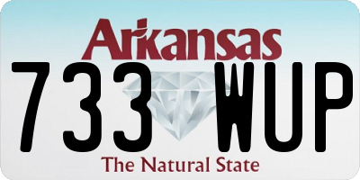 AR license plate 733WUP