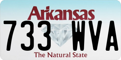 AR license plate 733WVA