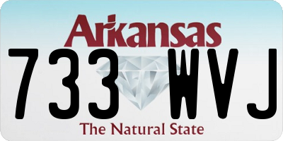 AR license plate 733WVJ