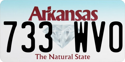 AR license plate 733WVO