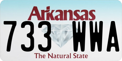 AR license plate 733WWA