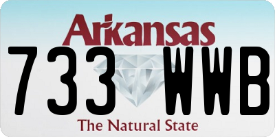 AR license plate 733WWB