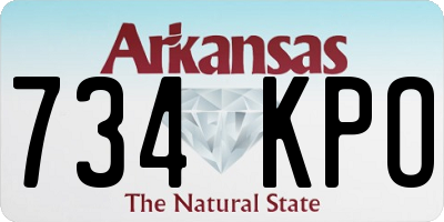 AR license plate 734KPO