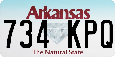AR license plate 734KPQ