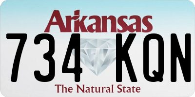 AR license plate 734KQN