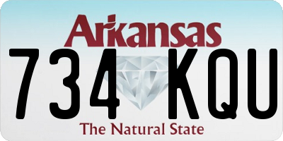 AR license plate 734KQU