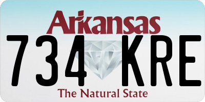 AR license plate 734KRE