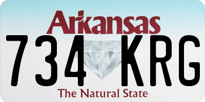 AR license plate 734KRG