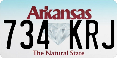 AR license plate 734KRJ