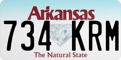 AR license plate 734KRM