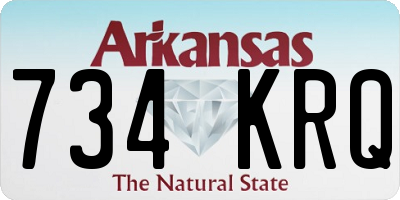 AR license plate 734KRQ