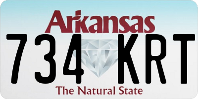 AR license plate 734KRT