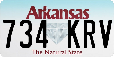 AR license plate 734KRV