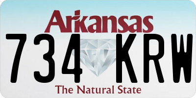 AR license plate 734KRW