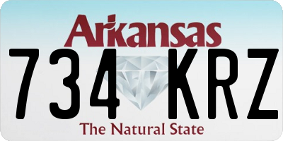 AR license plate 734KRZ