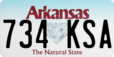 AR license plate 734KSA