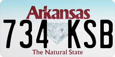 AR license plate 734KSB