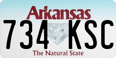 AR license plate 734KSC