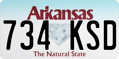 AR license plate 734KSD
