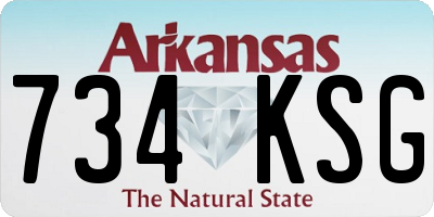 AR license plate 734KSG