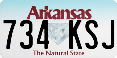 AR license plate 734KSJ
