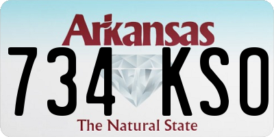 AR license plate 734KSO