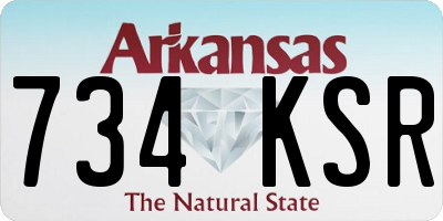 AR license plate 734KSR