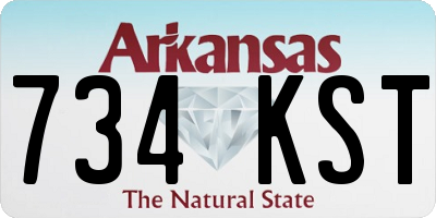 AR license plate 734KST