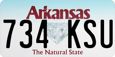 AR license plate 734KSU