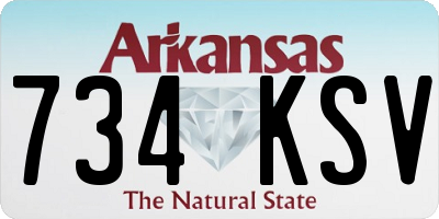 AR license plate 734KSV
