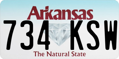 AR license plate 734KSW