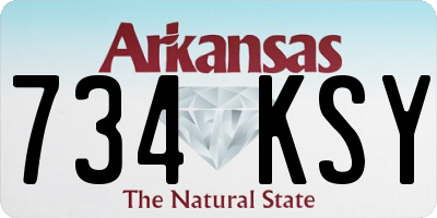 AR license plate 734KSY
