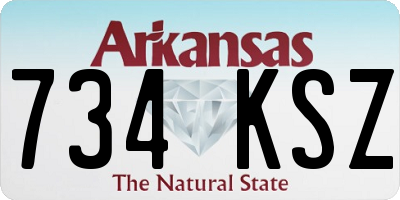 AR license plate 734KSZ