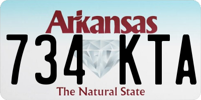 AR license plate 734KTA
