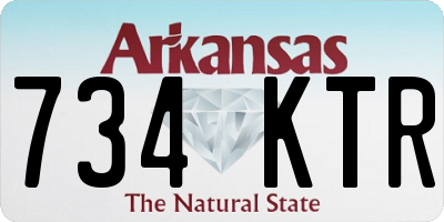 AR license plate 734KTR