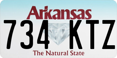 AR license plate 734KTZ