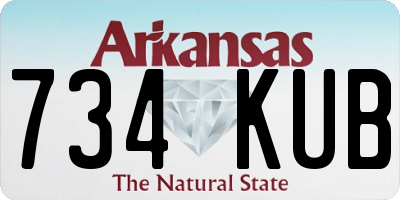 AR license plate 734KUB