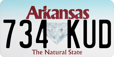 AR license plate 734KUD