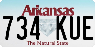 AR license plate 734KUE