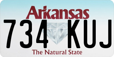 AR license plate 734KUJ