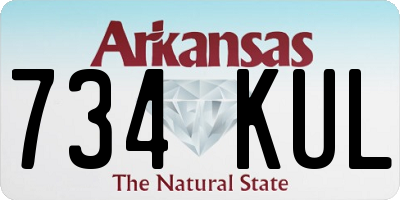 AR license plate 734KUL