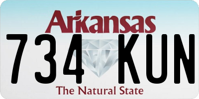 AR license plate 734KUN