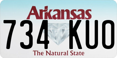 AR license plate 734KUO