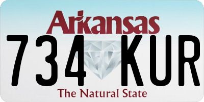 AR license plate 734KUR